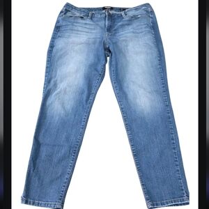 Nine West Women's Straight Skinny Ankle  Blue Jeans (Size:16)